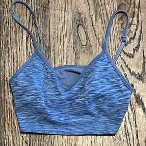 Old Navy Heathered Blue Scoop Sports Bra